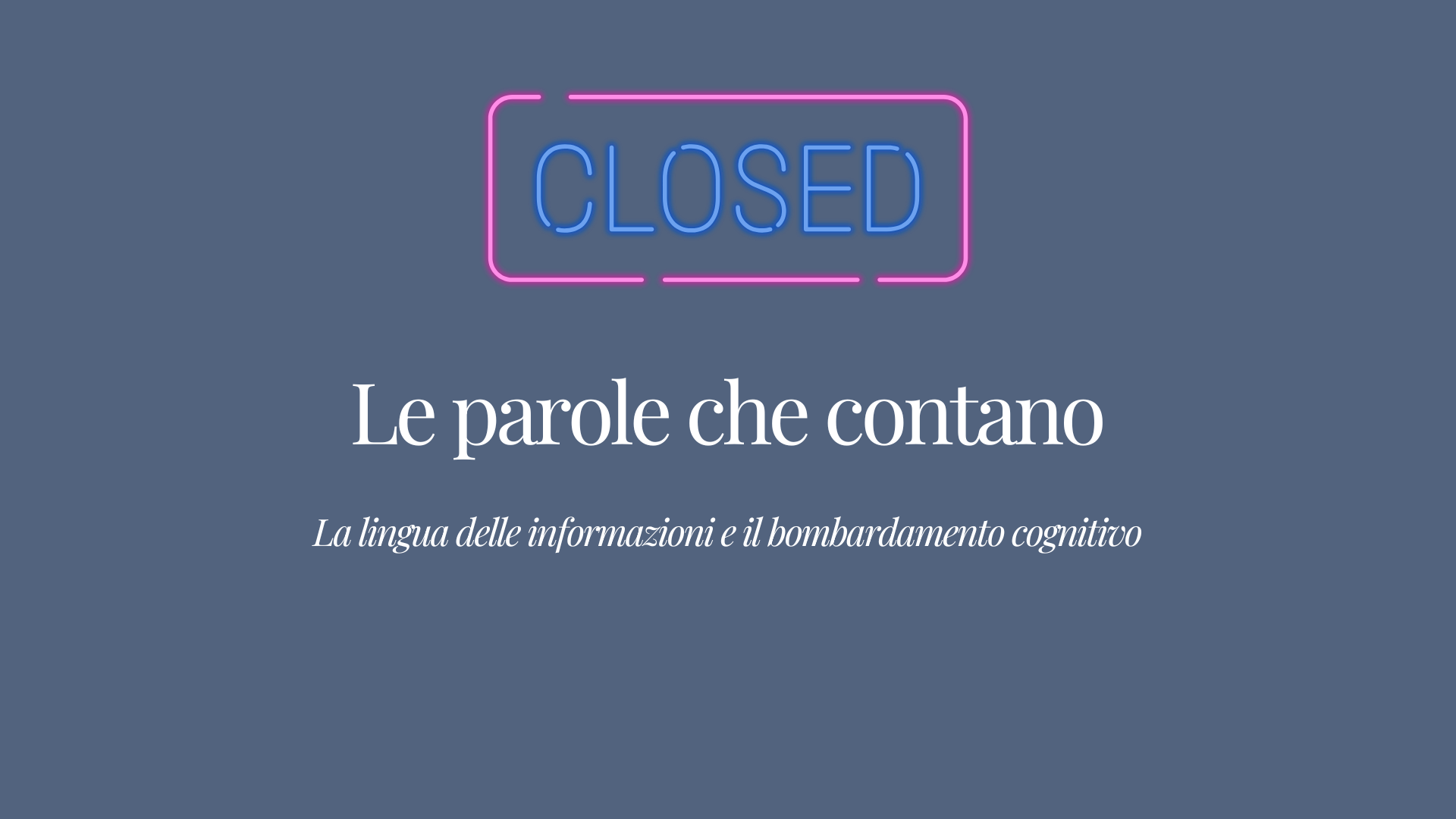 Le parole che contano